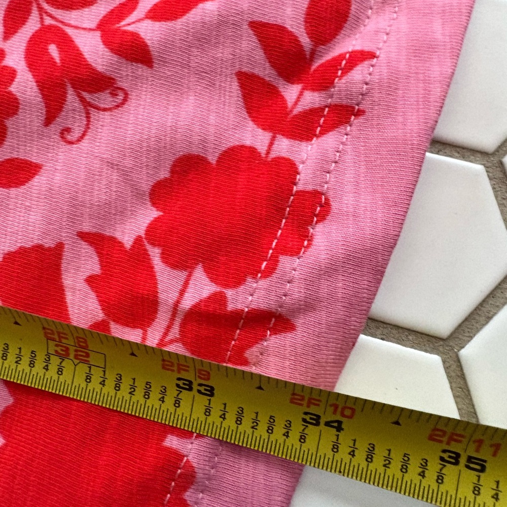Boden Pink and Red pom Floral Shift Mini Dress - Picture 3 of 8